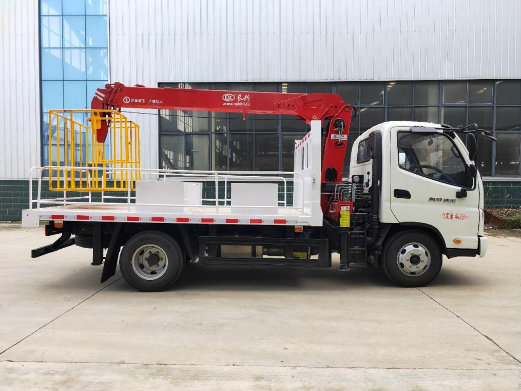 China Foton light truck M3 pumping unit inspection and repair vehicle Mounted Crane Mobile mini truck cranes