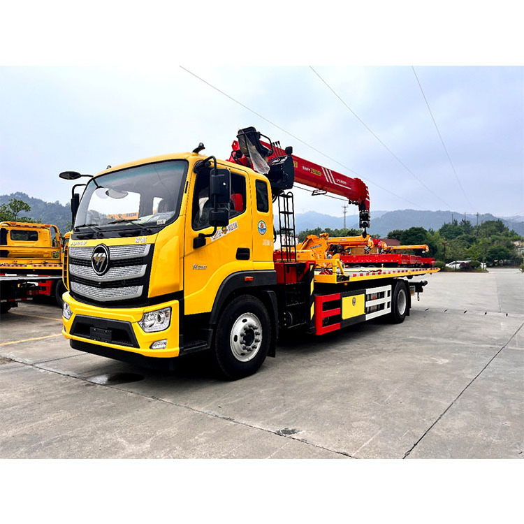 China brand Foton 8 ton 10 ton china wrecker towing truck bed with crane price