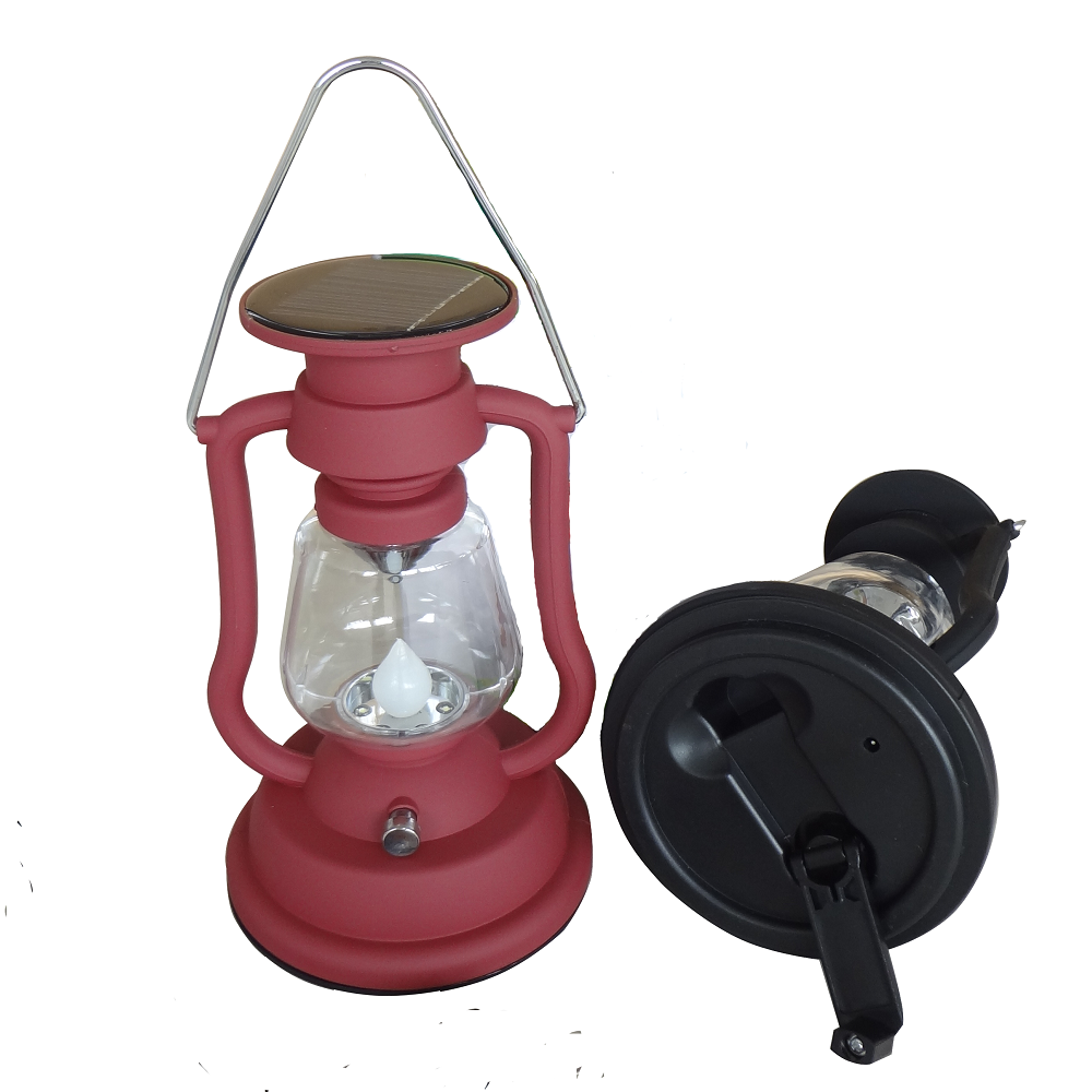 Rechargeable Solar Powered Hand Crank 7LED Multifunctional Camping Lantern for Outdoor Camping Hiking Home Emergency