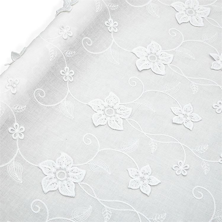 Factory wholesale Korean 3D flower milk silk embroidered blue chemical cotton lace fabric