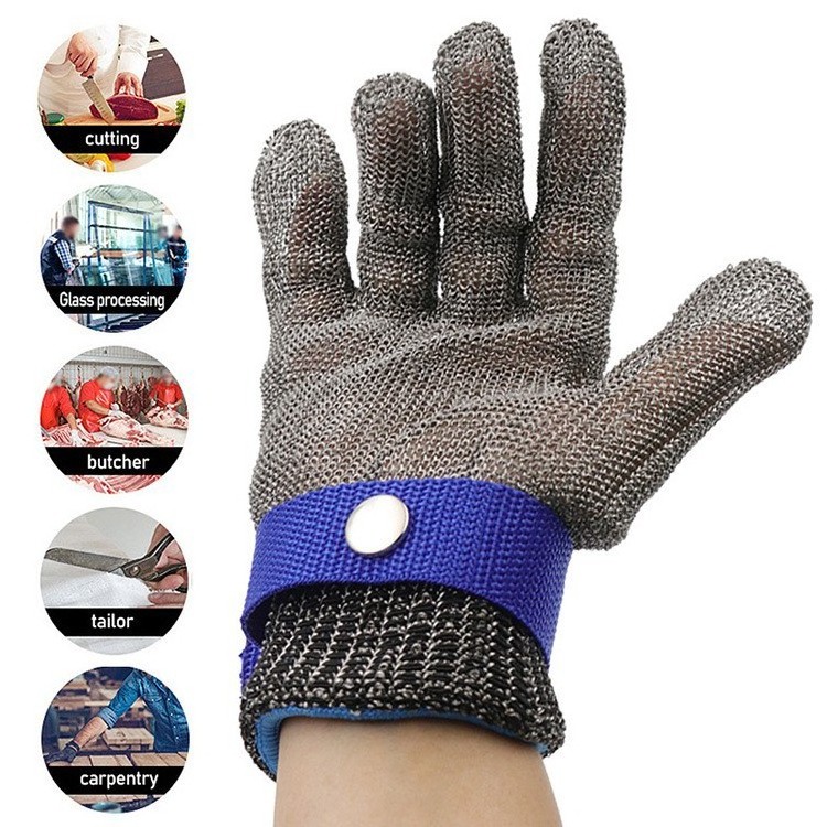 A9 guantes Anti Cut 316 Stainless Steel Wire Glove Working Protection Safety Cut Resistant Gloves