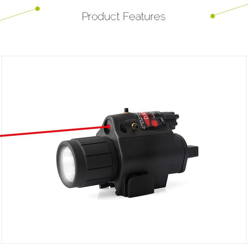 Laser And Flashlight Combo Red Laser Tactical Flashlight