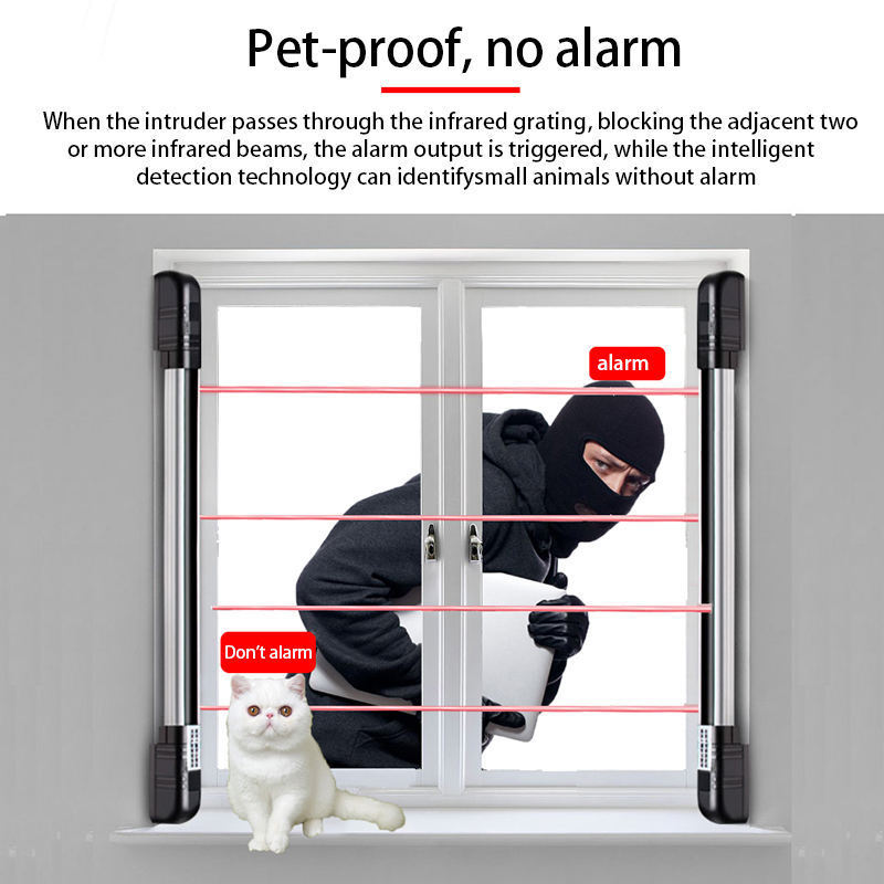 Infrared grating alarm system Anti theft warning system for doors and windows Infrared detector