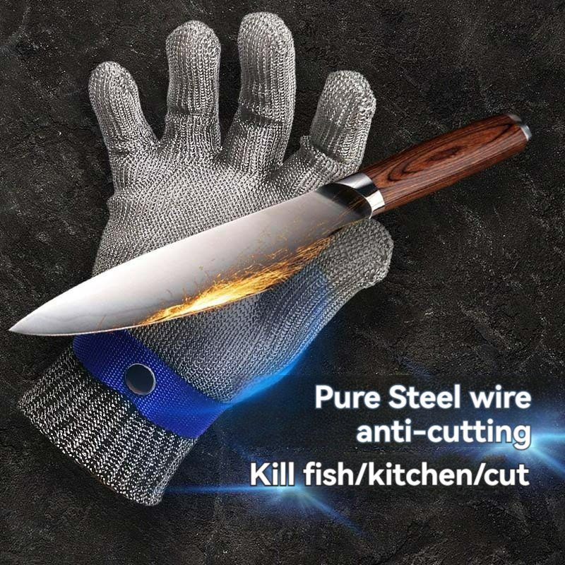 Butcher anti cut stainless steel wire Protective Knife metal Hand Wire Mesh Work safety cut resistant gloves level 9