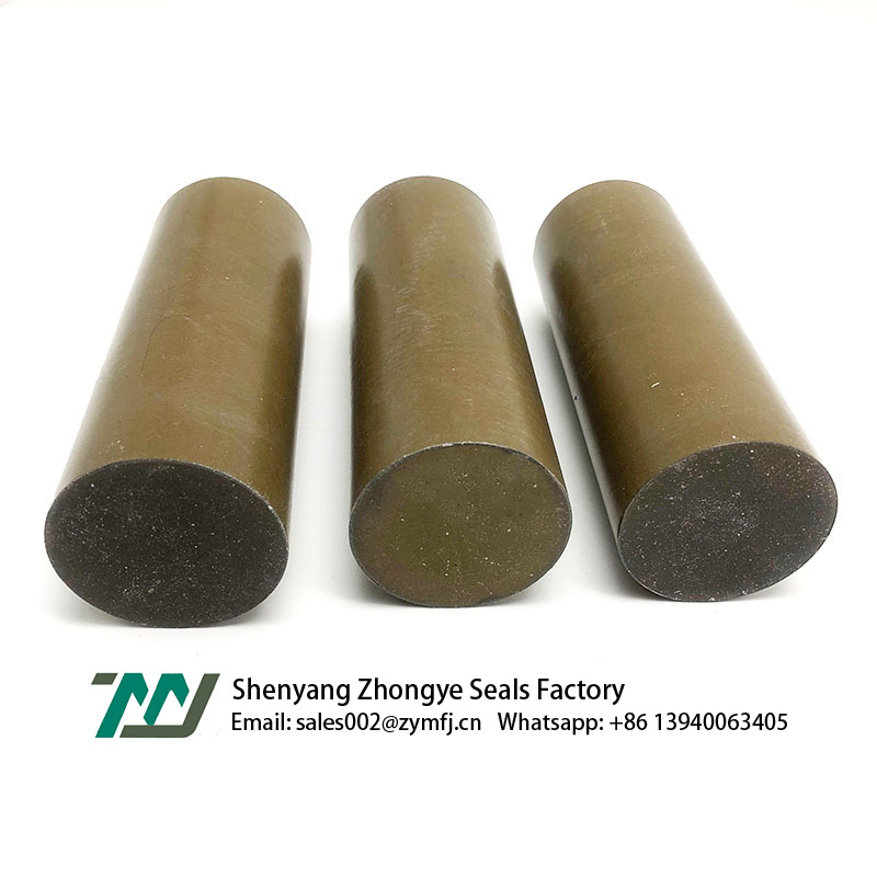 High Quality 40%% Bronze PTFE Molded Rod Brown for manufacture PTFE seals brown ptfe rod bar