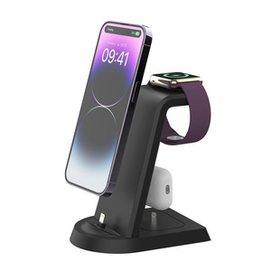 New Arrival Watch Wireless Charger Mobile Phone Holder 3 In 1 Charging Station Stand