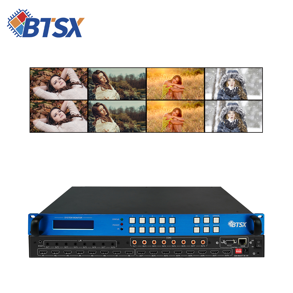 Factory Wholesale HDMI Matrix Switch 8X8 4K 60 IR Control 4X4 1080P HDMI Matrix Switcher