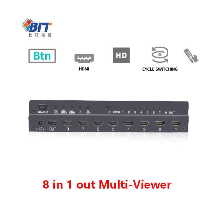 Support seamless switch 1080P 2K quad screen splitter hdmi multiviewer with seamless switcher