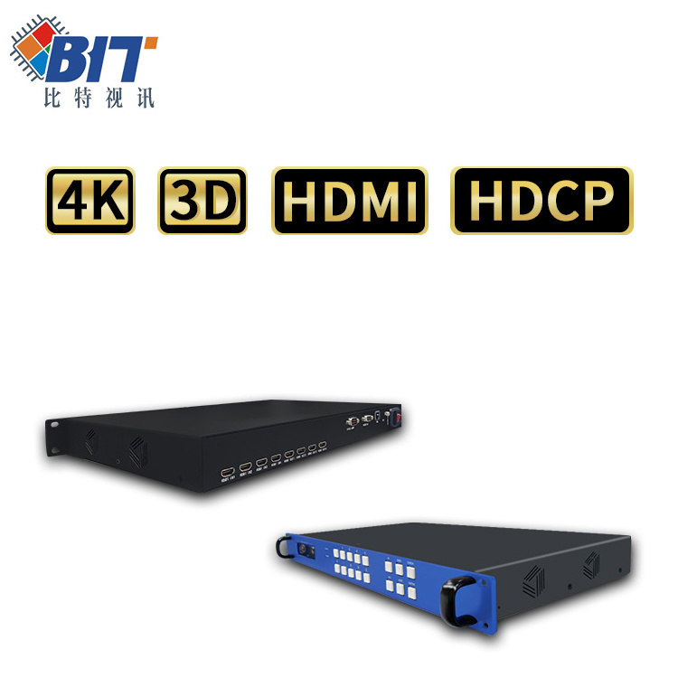 High quality 4k*2k Auto switching 3D PC control RS232 4 port hdmi 4k hdcp video splitter