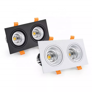 manufactured in China Factory Wholesale 7W double head recessed LED ceiling light Down lights Gimbal Square Spot Light