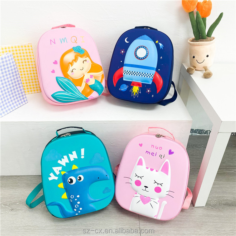 Toddler kindergarten boys girls cartoon rocket cat dinosaur print back pack bookbag kids children's backpack school bags