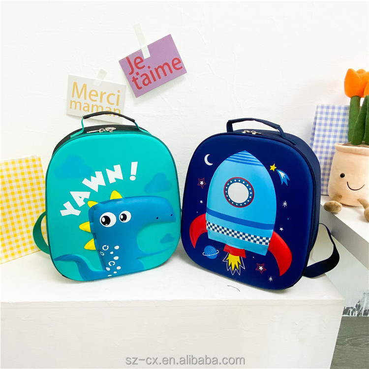 Toddler kindergarten boys girls cartoon rocket cat dinosaur print back pack bookbag kids children's backpack school bags