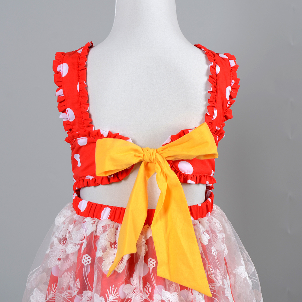 Mickey And Minnie Mascot Costume Customized Cartoon character Fancy Party back tie dress