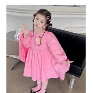 High Quality Kids Baby Girls Clothes Wholesale Monogram summer Cartoon Print butterfly wings dress for girls