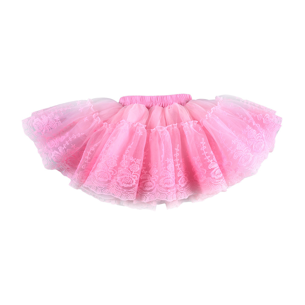 Beautiful Dress Tutu Skirts with Big Bow Tulle Party Dance Performance rainbow tutu skirt kids