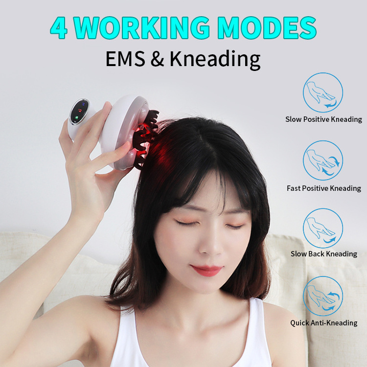 New Popular EMS Red Light For Choice Easy Use Hair Scalp Massager