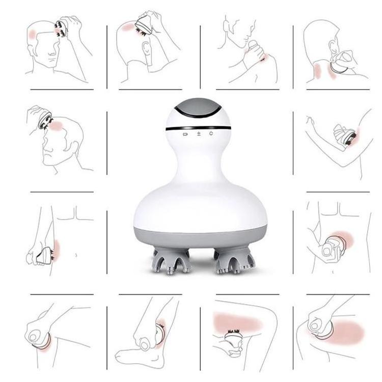 Wholesale Rechargeable Electric Remote Control Blood Flow 3D Scalp Head Massager Machine