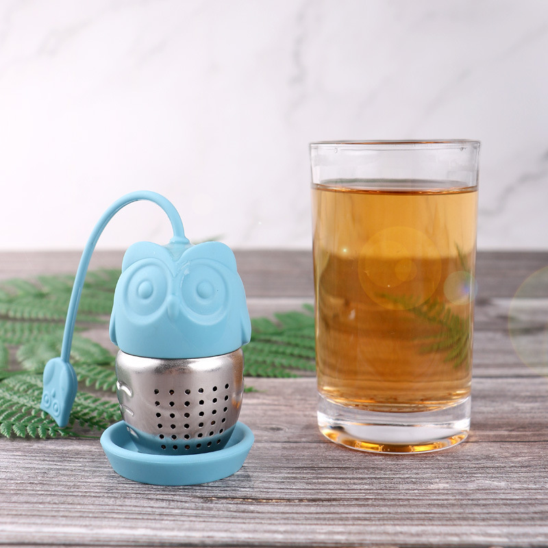 New Arrival Stainless Steel Silicone Tea Strainer Filter Creative Animal Shape Little Man Tea Bag Flavoring Ball Tea Maker