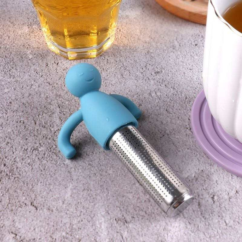 Cute Teapot Tea Filter Infuser Brewing Teapot Tea Accessories Kitchen Tools Silicone Tea Strainer Infuser