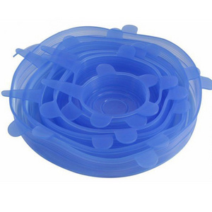 Hot sale Silicone Stretch Lid, Set of 6pcs Silicone Fresh Lid for Bowl Flexible Lid