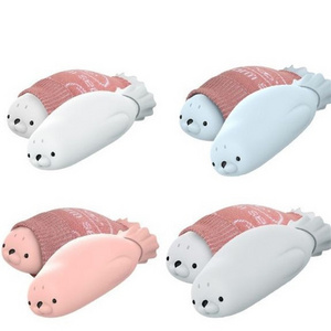 Microwave Heating Leakproof Hot Water Bottle with Plush Cover Reusable Cute Cartoon Mini Rabbit Carrot  Hot Water Bottle