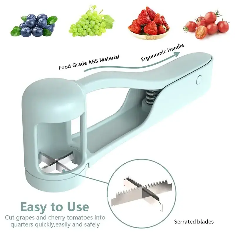 Kitchen Gadgets Blueberry Grape Slicer Shredders Fruit Cutter For Toddlers Baby Grape Fruit Cutter Useful Kitchen Tools Gadgets