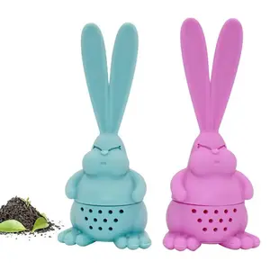 Heat Resistant Tea Infuser Bunny Shape Safety Tea Bag Strainer For Tea Pot Bag Infuser Kitchen Bar Filter