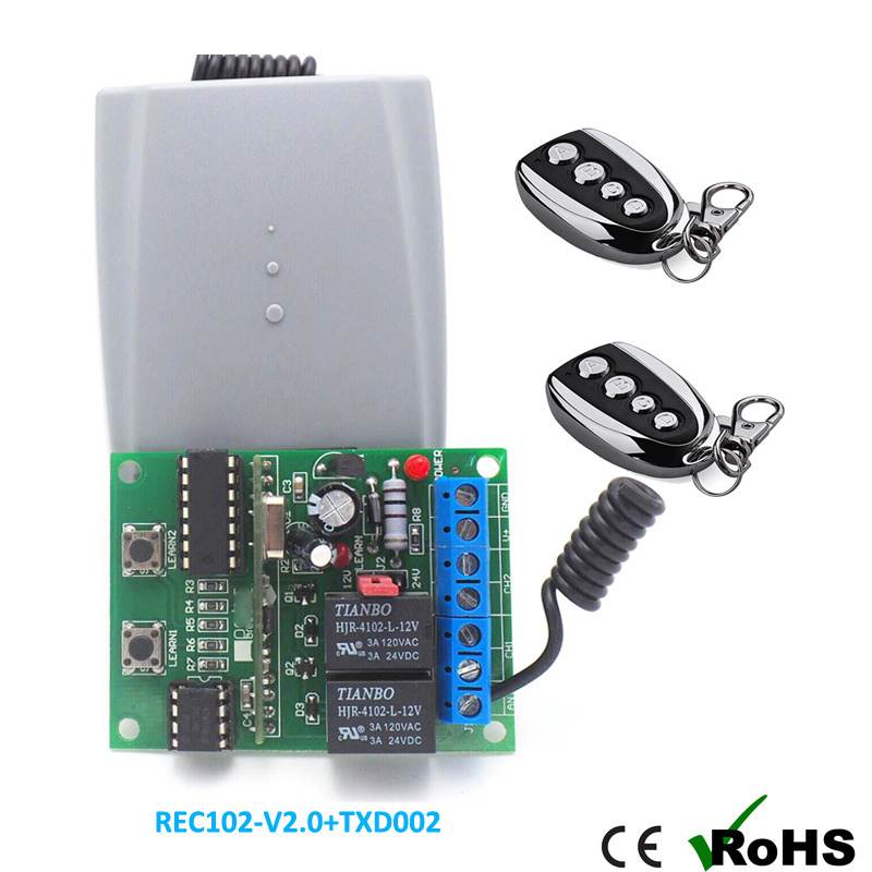 2 CH Wireless Remote Control Switch 1 receiver 1transmitter Tubular ac motor