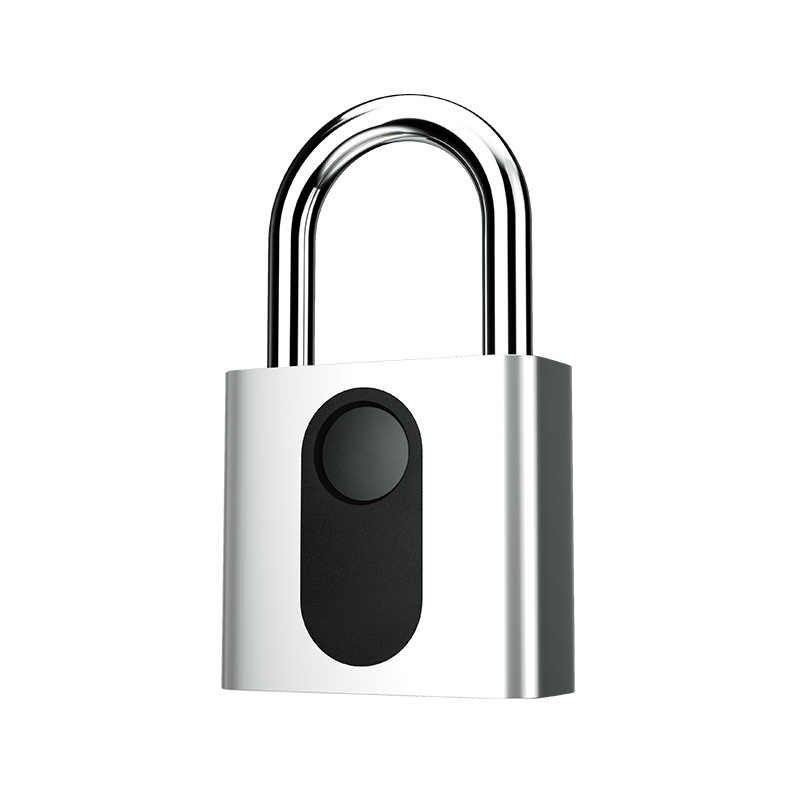 Rectang thumbprint ular padlock with fingerprint smart scanner lockout stainless padlocks smart locks