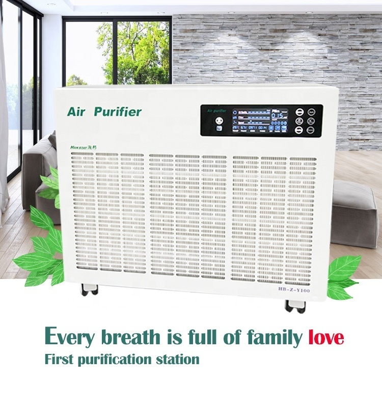 2021 Low Noise Electric Portable Uv Air Sterilizer Manufacturers desktop plant Washable Filter Smart air purifier