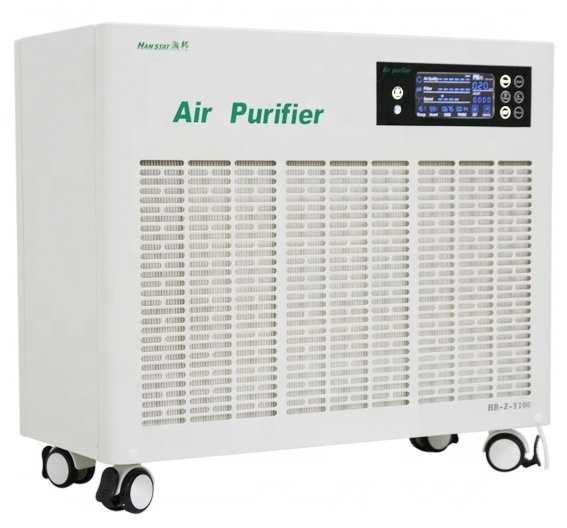 Digital Display Hospital smart UVC Air Purifier h13 Hepa filter Cleaner For Large Room