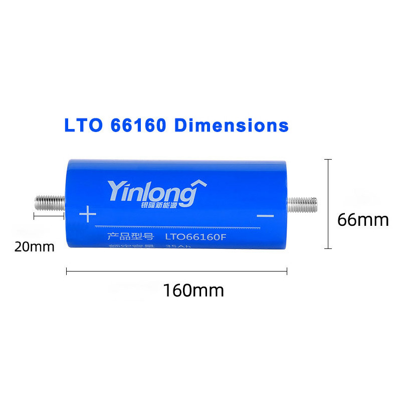 Yinlong 66160H 45ah lithium titanate battery 66160 2.3v 30ah 40ah LTO battery cell