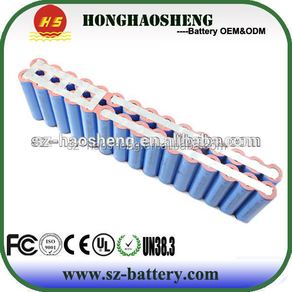 8S3P 18650 battery Li-ion 29.6v 7500mah Battery for Electric skateboard