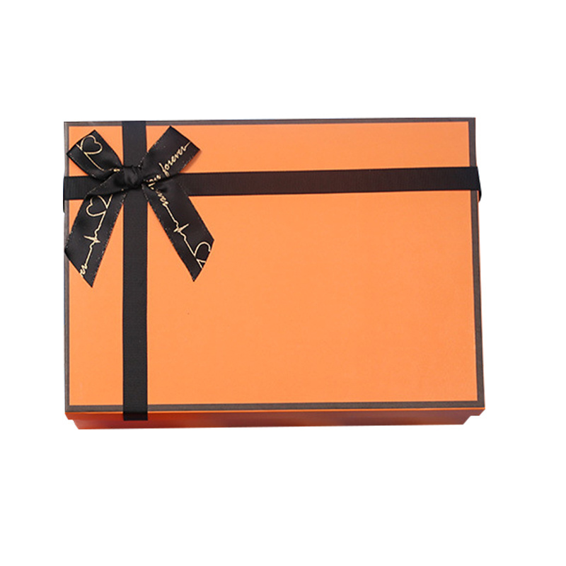 Large Whole Factory Custom Fancy Kraft Gift Box UV-Coated orange Wedding  Favor Packaging for Shipping Optimal Usage