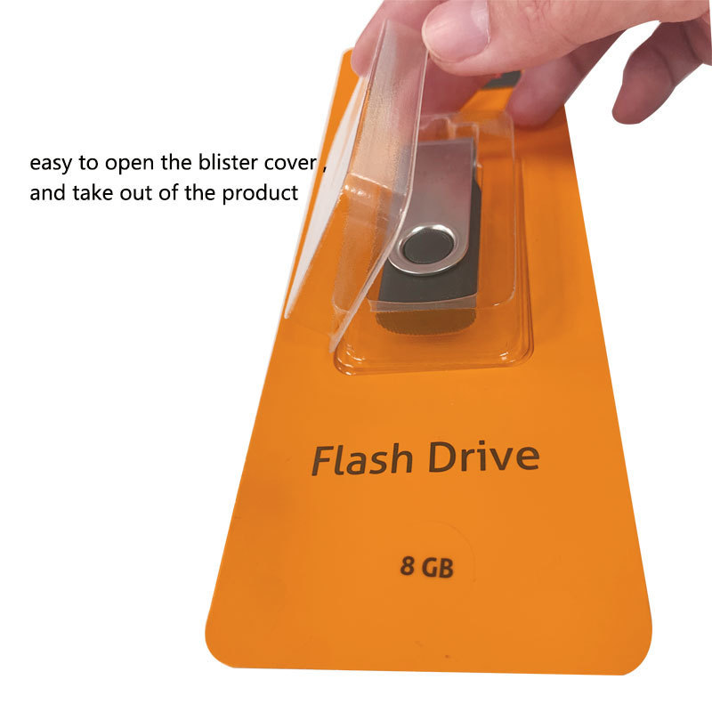 Custom Micro SD Card Blister Packaging with Paper Card Flash Drive Sealing Plastic Package Memory Card 64gb 32gb 16gb