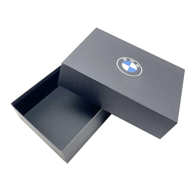 Luxury Black Rigid Cardboard Paper Lift Off Lid Gift Box Paper Gift Box with EVA Foam for Cosmetics Jewelry & Gifts Packaging