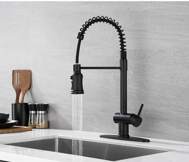 cUPC Kitchen Cold Hot Single Handle Pull Down Spray Kitchen Sink Grifo Mixer Tap Taps Faucets With Sprayer