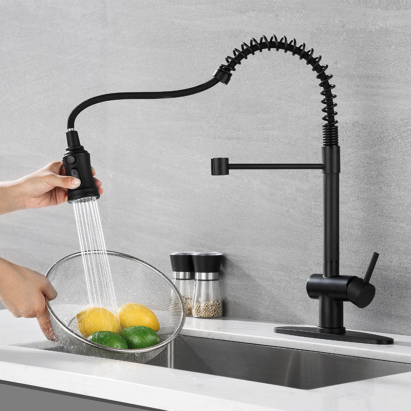 cUPC Kitchen Cold Hot Single Handle Pull Down Spray Kitchen Sink Grifo Mixer Tap Taps Faucets With Sprayer