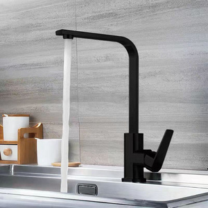 Kingze cUPC Square Kitchen Sink Tap Mixer Taps Basin Mixer Taps Waterfall Pull Out Black Kitchen Faucets