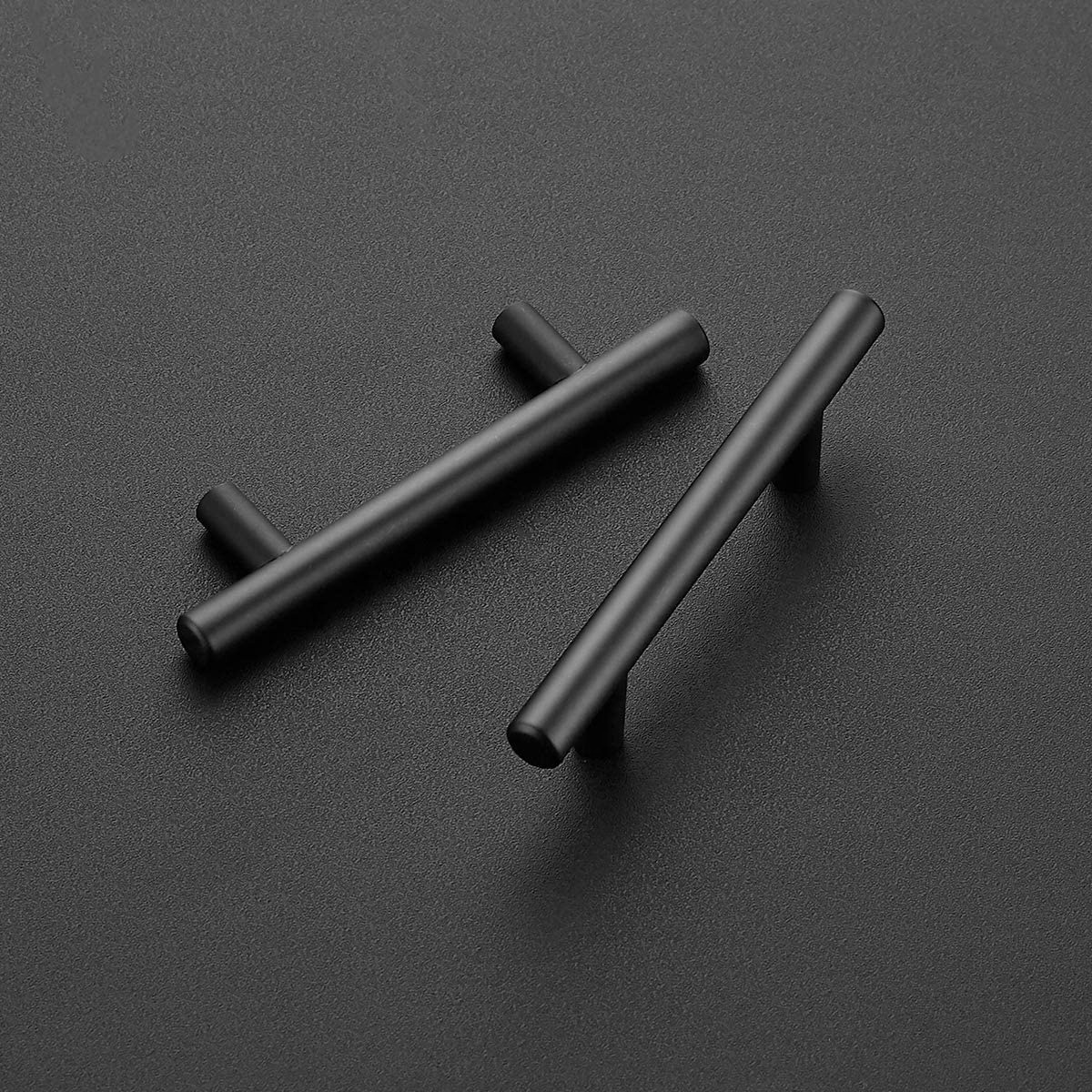 Kitchen Accessories Kitchen Cabinet Handles Stainless Steel with Black Spraying Powder Bedroom Powder Coating Modern 3 Inches