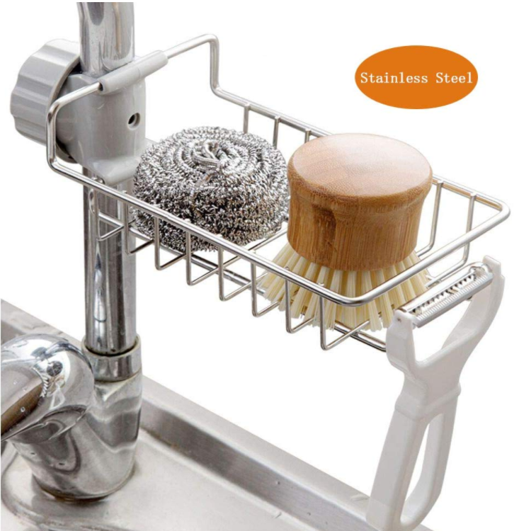 Detachable Faucet Sink Sponge Storage Holders Racks Caddy Organizer for Kitchen