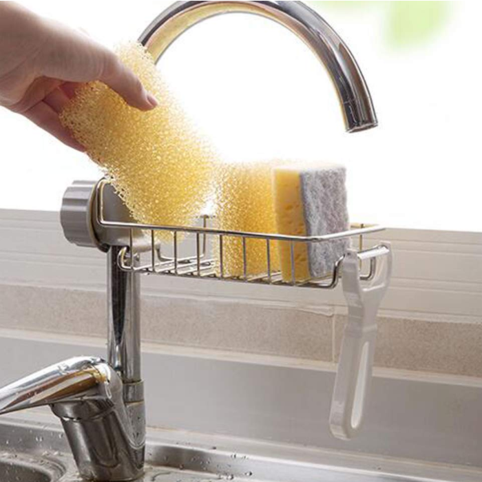 Detachable Faucet Sink Sponge Storage Holders Racks Caddy Organizer for Kitchen