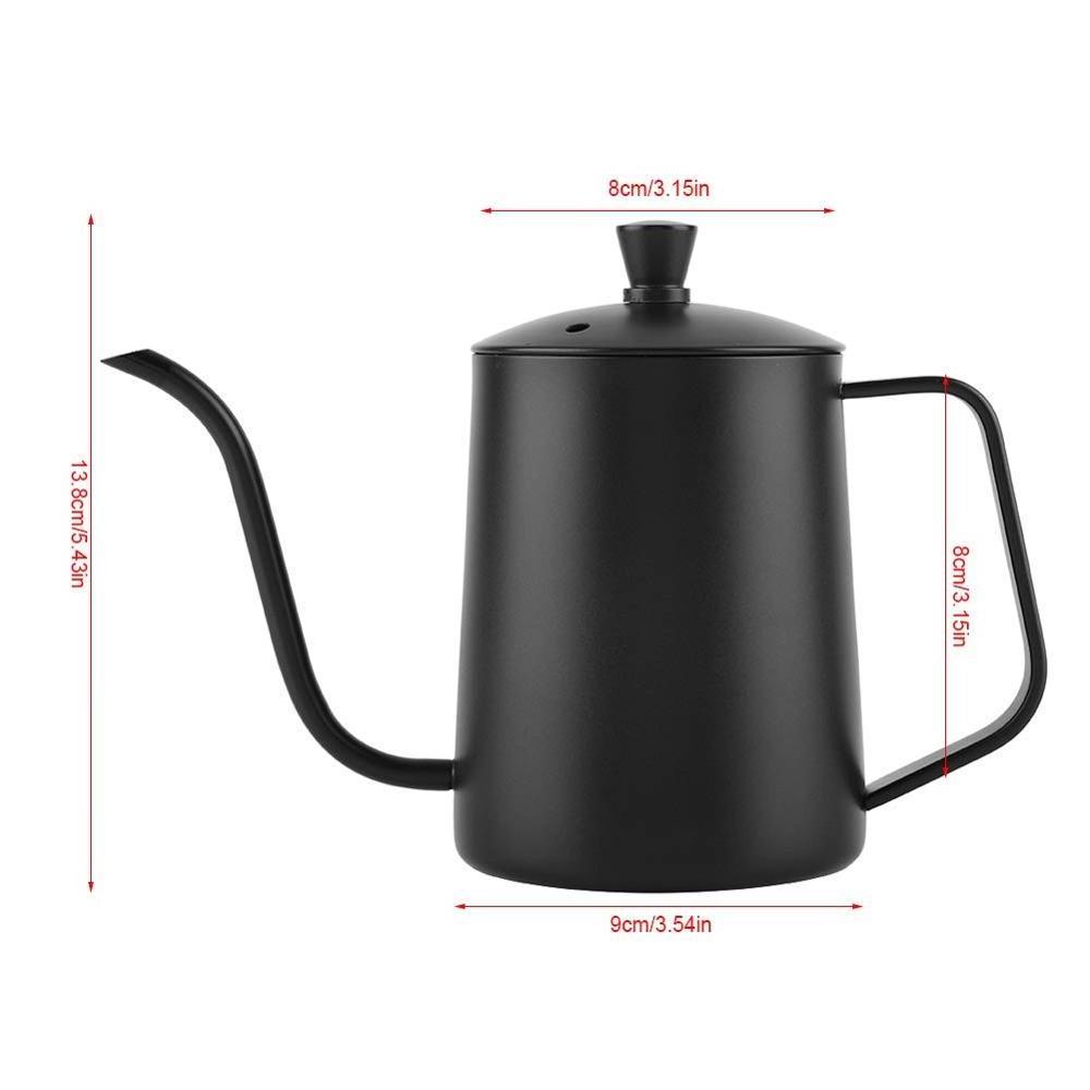 550ml stainless steel long narrow spout coffee pot for kitchen coffee shop