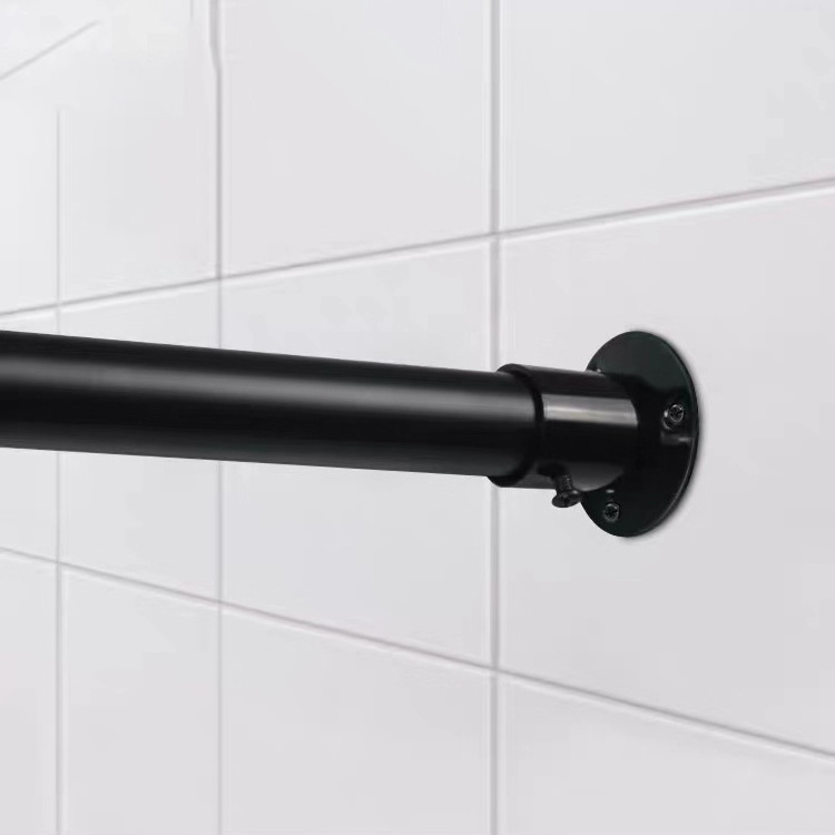 telescopic constant tension stainless steel shower curtain rod for bathroom