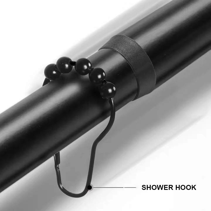 telescopic constant tension stainless steel shower curtain rod for bathroom