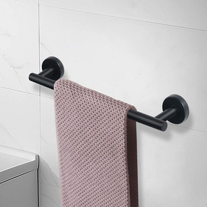 In Stock Drop Shipping bathroom 24 inch towel bar holder stainless steel black toilet wall mounted towel rack