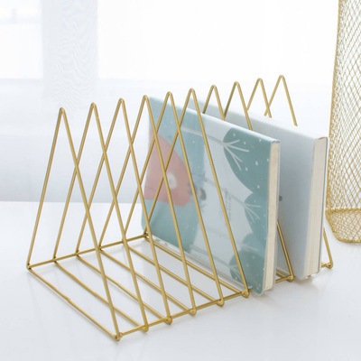 Hot Sale Stainless Steel Triangle Book Shelf Document Holder