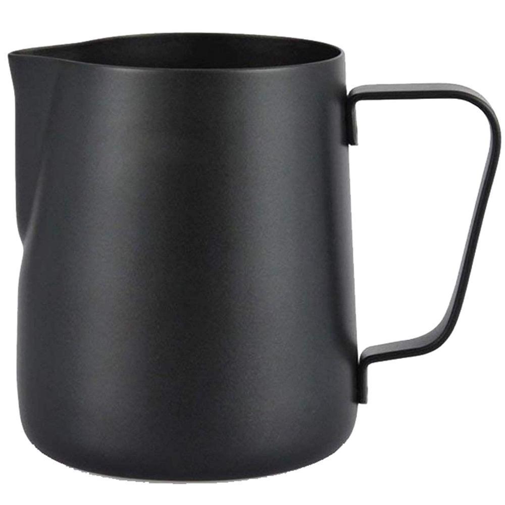 Black Espresso Steaming Pitcher 12 oz Espresso Milk Frothing Pitcher 12 oz Coffee Milk Frothing Cup Coffee Steaming Pitcher