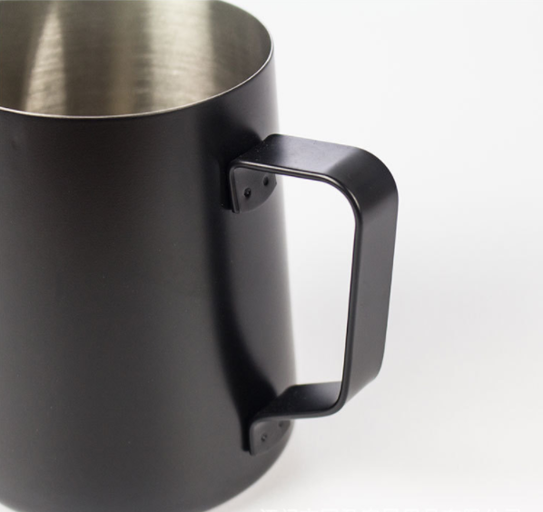 Black Espresso Steaming Pitcher 12 oz Espresso Milk Frothing Pitcher 12 oz Coffee Milk Frothing Cup Coffee Steaming Pitcher