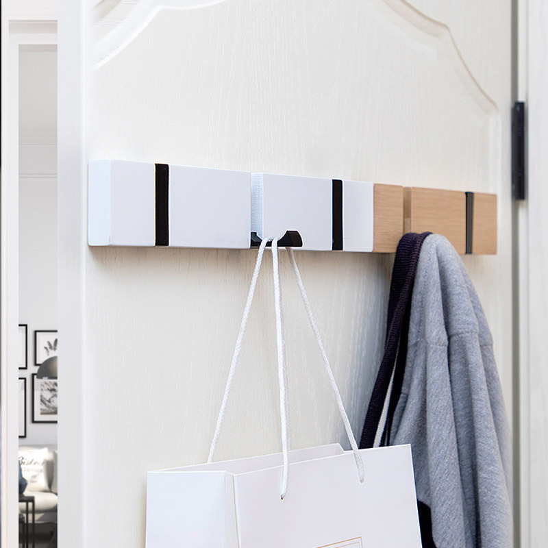 Kingze Bamboo Coat Rack Adhesive Sticker Wall Hanger Organisation Hooks Over The Door Hook Towel Rack Coat Hat Bathroom Ha